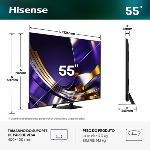 MINI LED HISENSE - 55U7S PRO