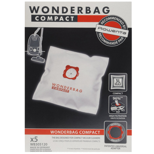 CONJ. 5 WONDERBAGS COMPACT UNIV. ANT. BACT. ROWENTA - WB305120