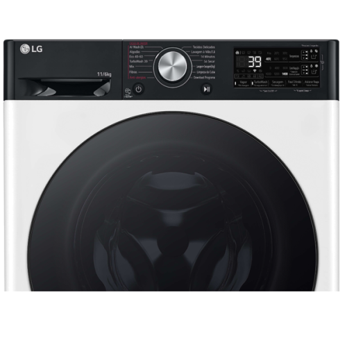 MÁQUINA DE LAVAR E SECAR ROUPA LG - F4DR7511SGH