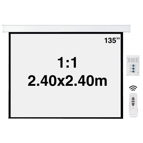 TELA DE PROJEÇÃO ELÉTRICA 240X240 - 135"NAPOFIX - E11-2480