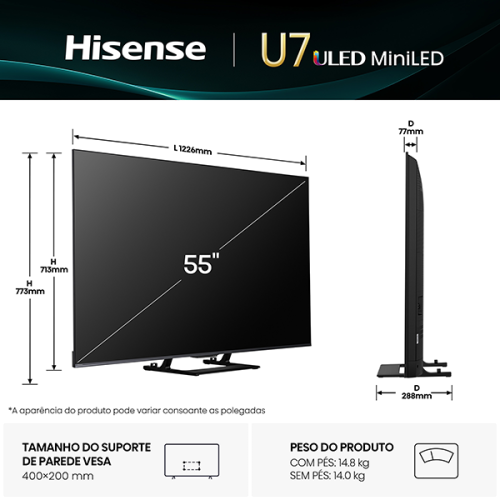 MINI LED HISENSE - 55U7Q