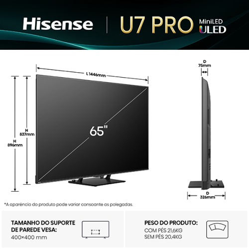 MINI LED HISENSE - 65U7Q PRO